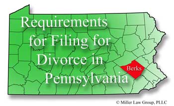Berks County PA Requirements for Filing for Divorce Graphic